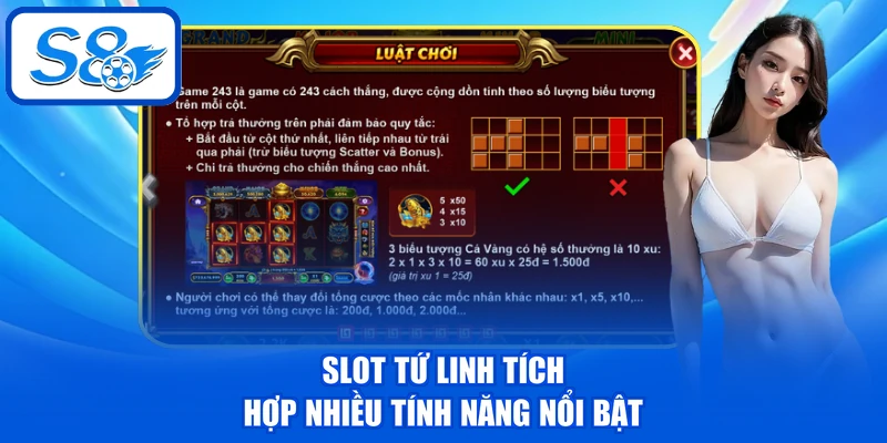 Slot Tứ Linh tích hợp nhiều tính năng nổi bật